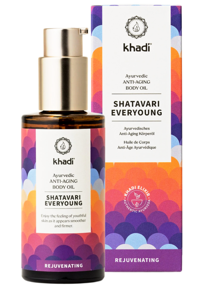 Khadi elixír olej pro pokožku a duši SHATAVARI EVERYOUNG - věčné mládí, 100 ml