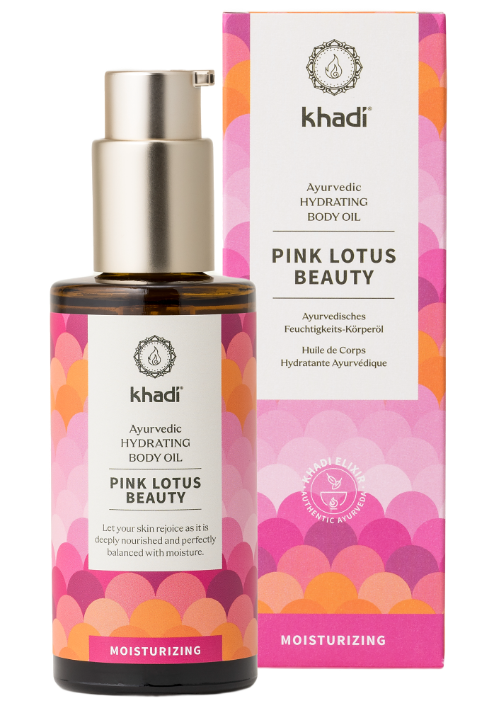 Khadi elixír olej pro pokožku a duši RŮŽOVÝ LOTOS KRÁSA, 100 ml