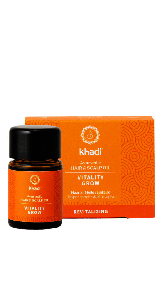 Khadi vlasový olej VITALITA RŮST, 10 ml - cestovní balení