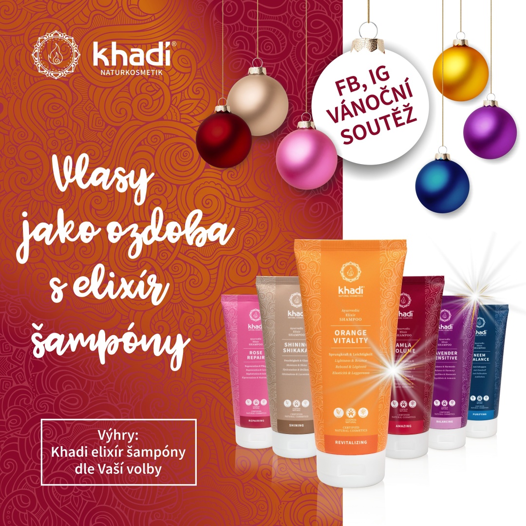 Vánoční soutěže o Khadi elixír šampóny