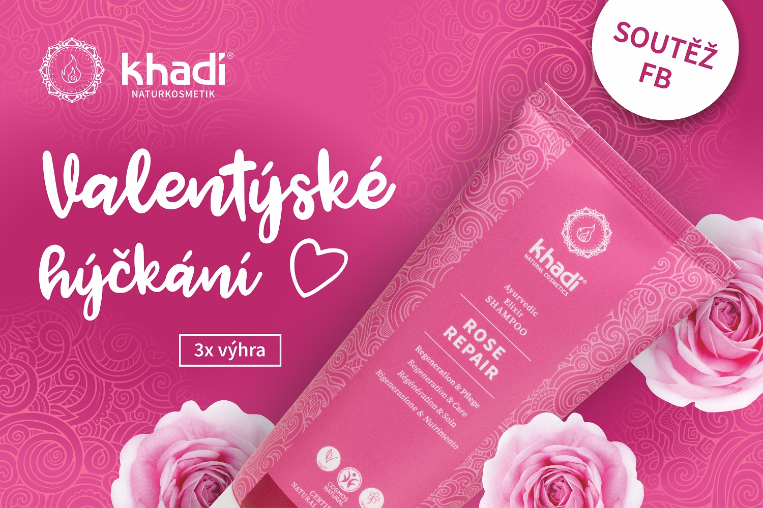 Khadi růžová valentýnská soutěž