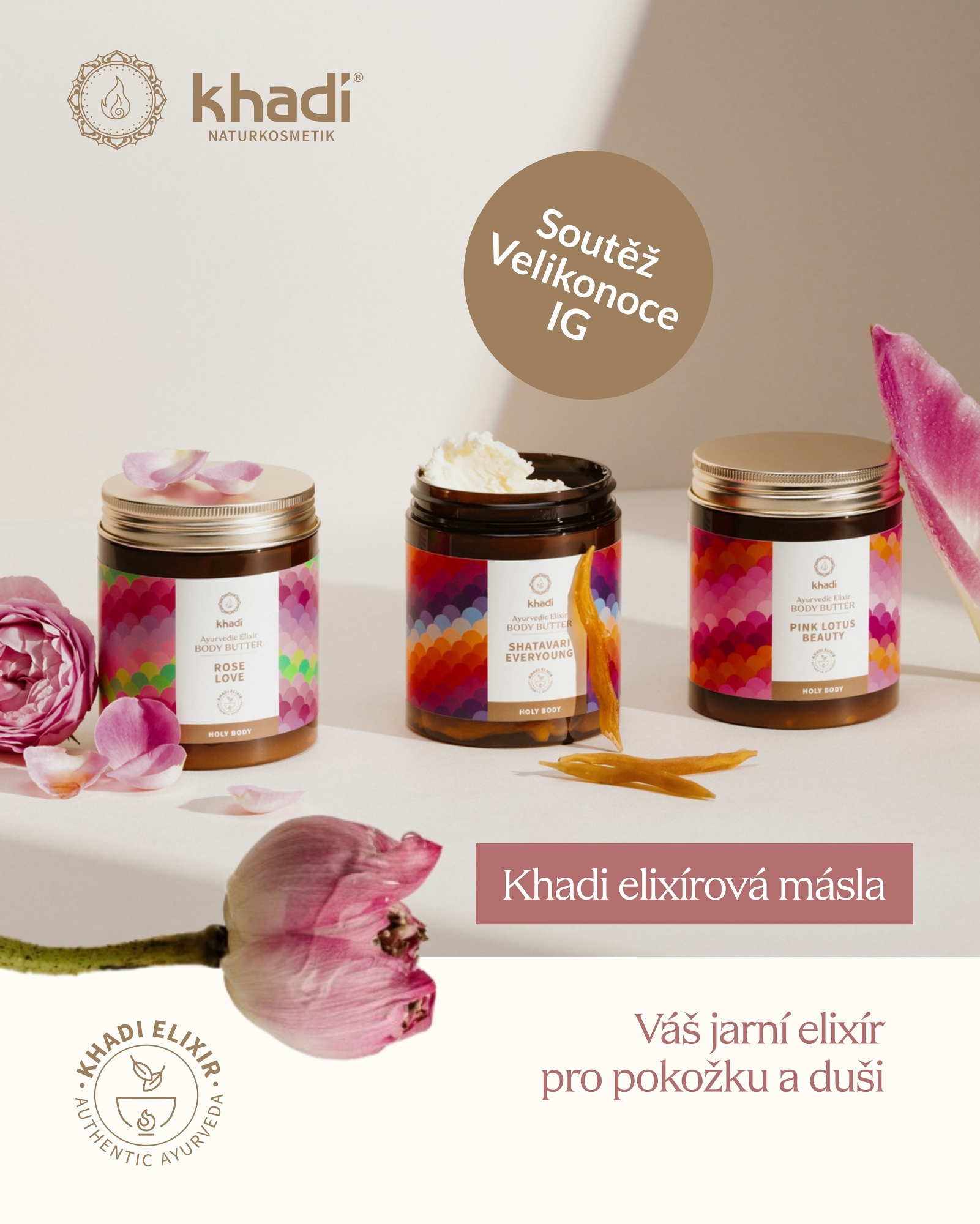 Velikonoční soutěže o Khadi elixírová másla